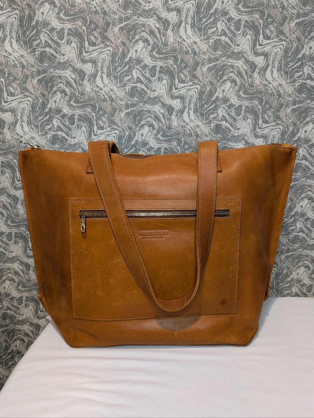 Parker Clay Entoto Leather Zipper Tote Bag